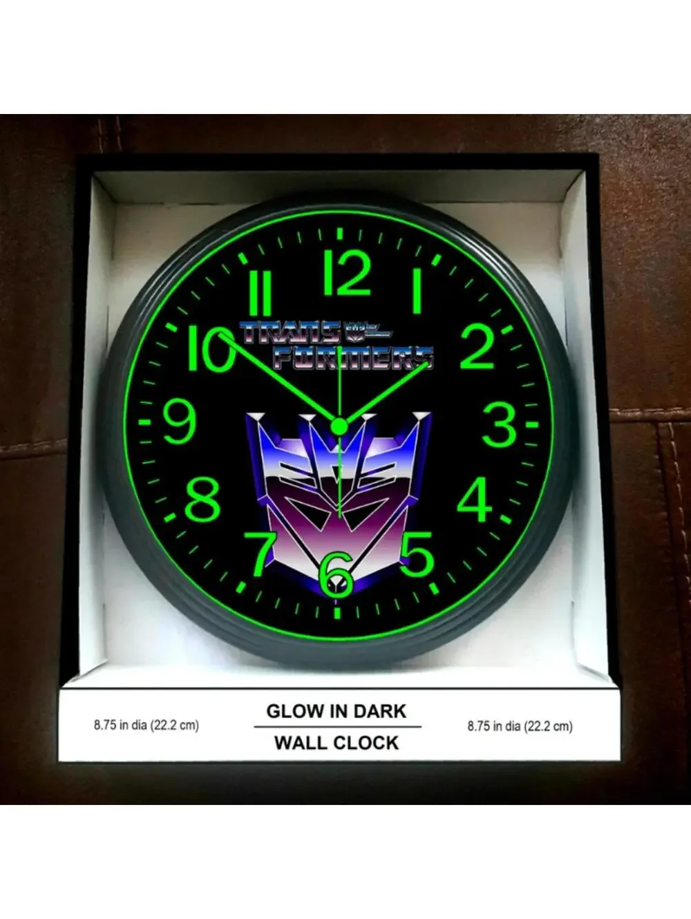 Transformers Glow In The Dark Wall Clock New!